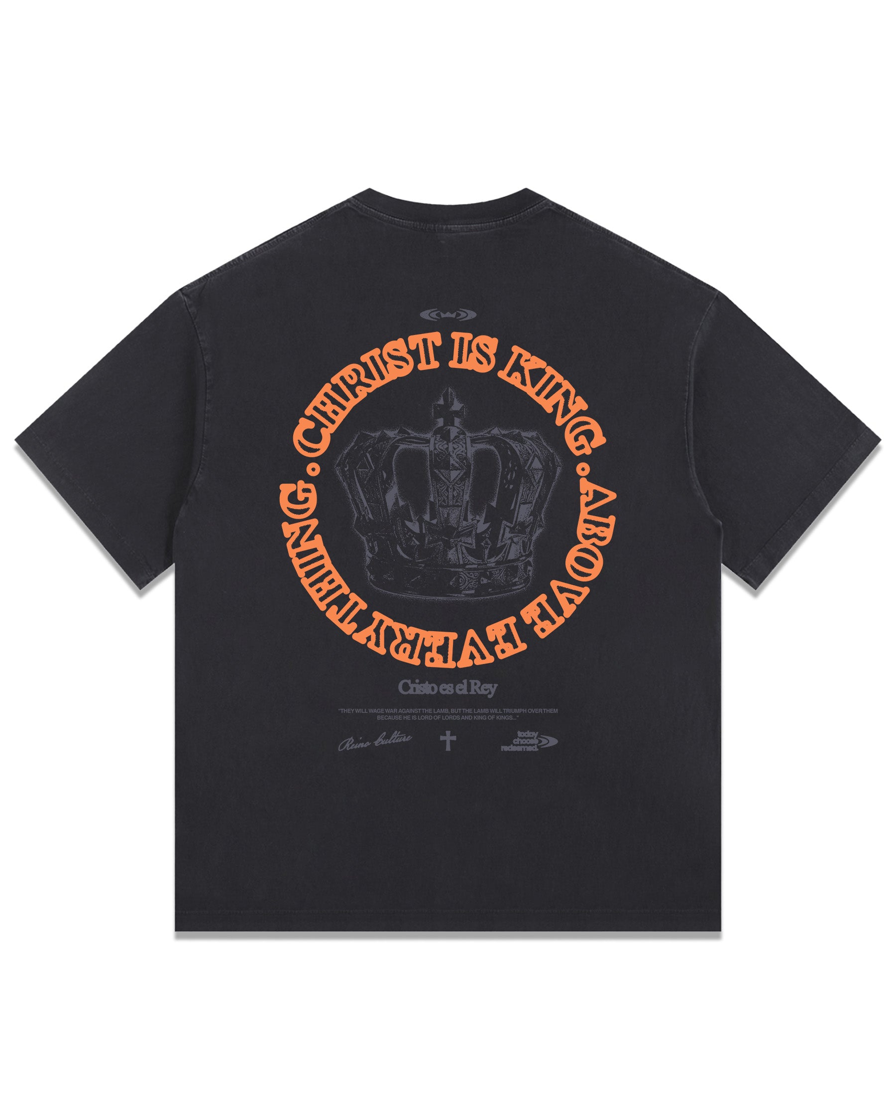 'Christ Is King' Vintage Washed Oversized T-Shirt