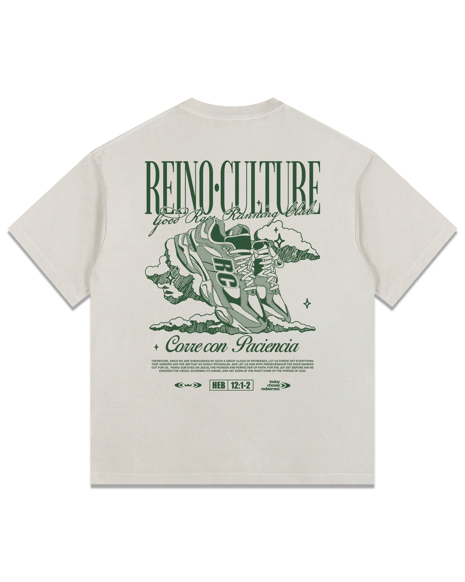 'Good Race - Running Club' Vintage Washed Oversized T-Shirt