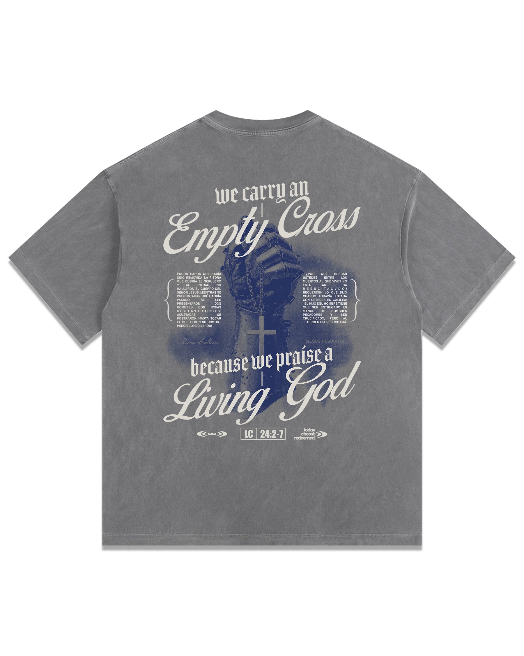'Empty Cross' Vintage Washed Oversized T-Shirt