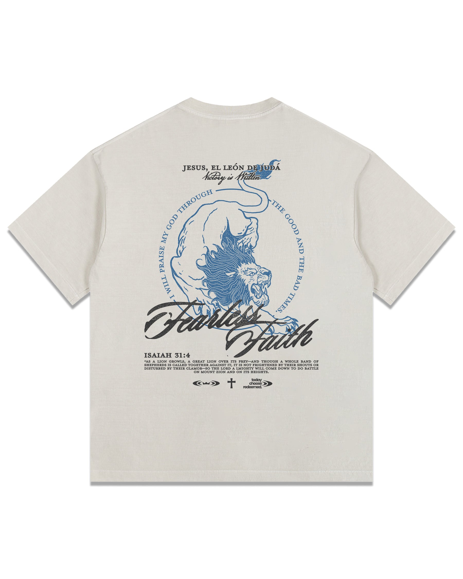 'Fearless Faith' Vintage Washed Oversized T-Shirt
