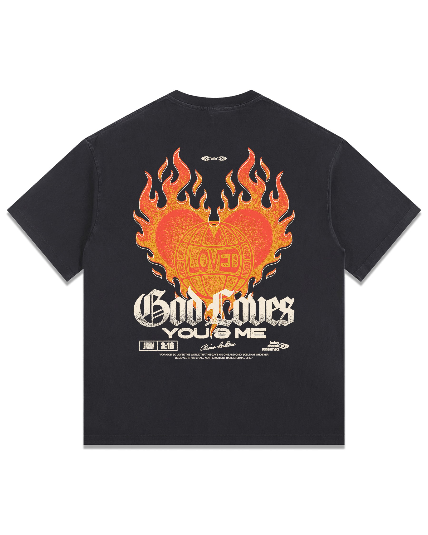 'God Loves' Vintage Washed Oversized T-Shirt