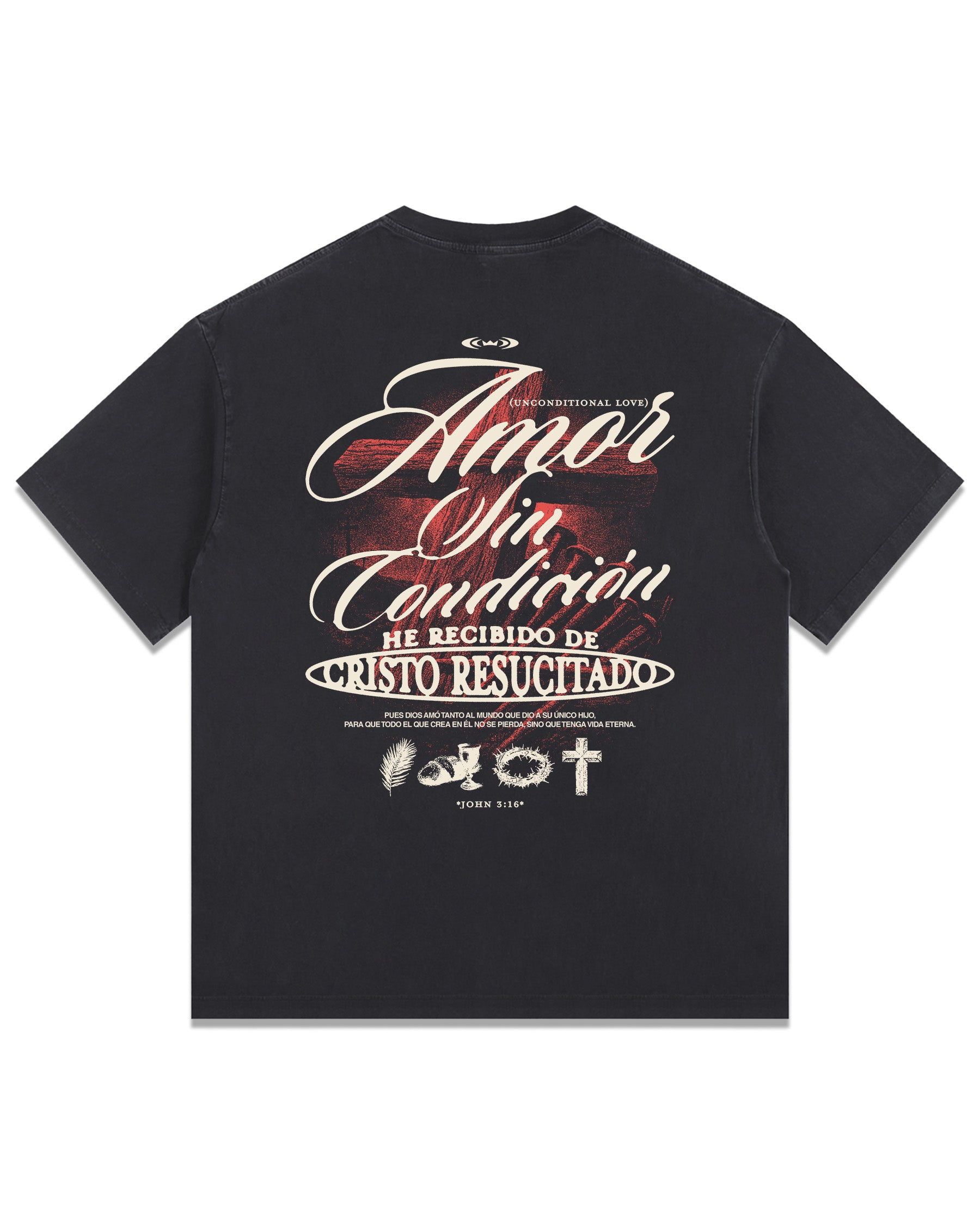 'Amor Incondicional' Vintage Washed Oversized T-Shirt