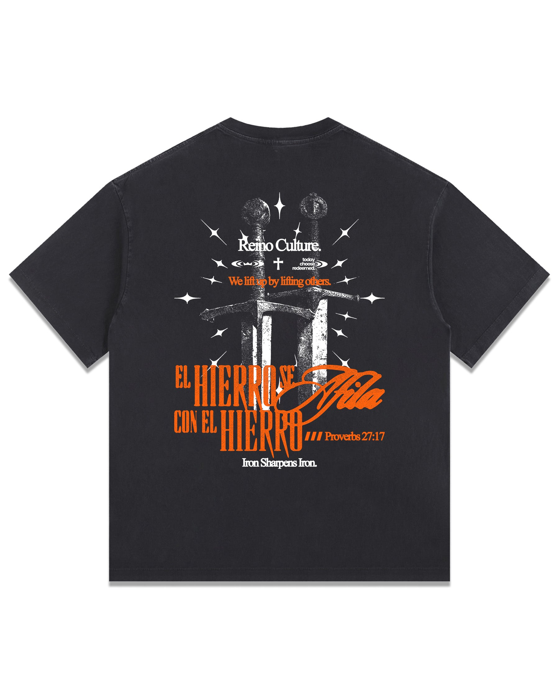 'Iron Sharpens Iron' Vintage Washed Oversized T-Shirt