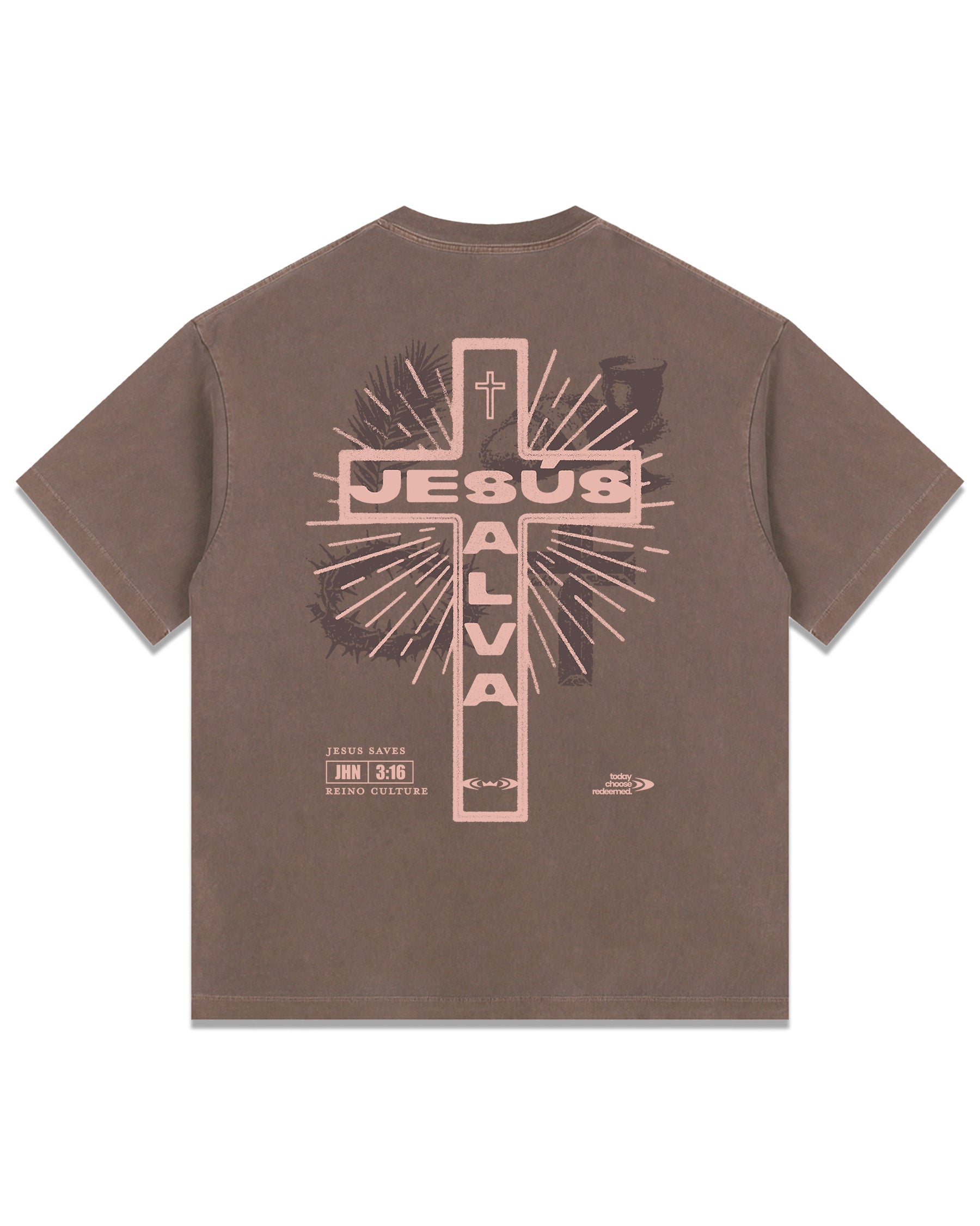 'Jesús Salva' Vintage Washed Oversized T-Shirt
