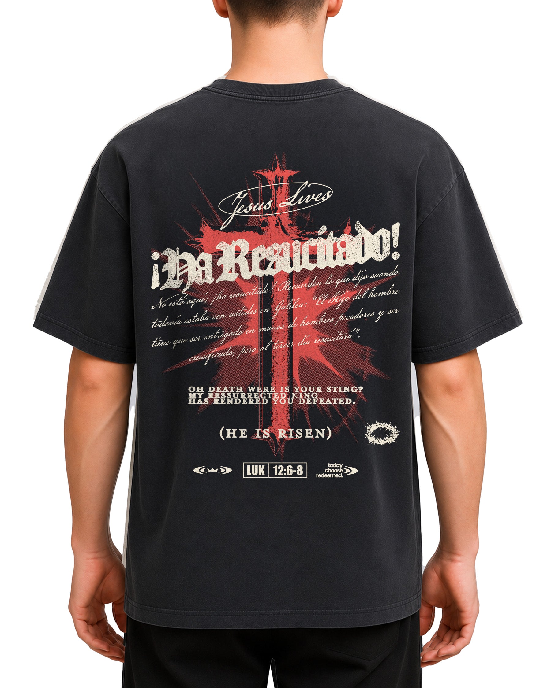 'Jesus Lives' Vintage Washed Oversized T-Shirt