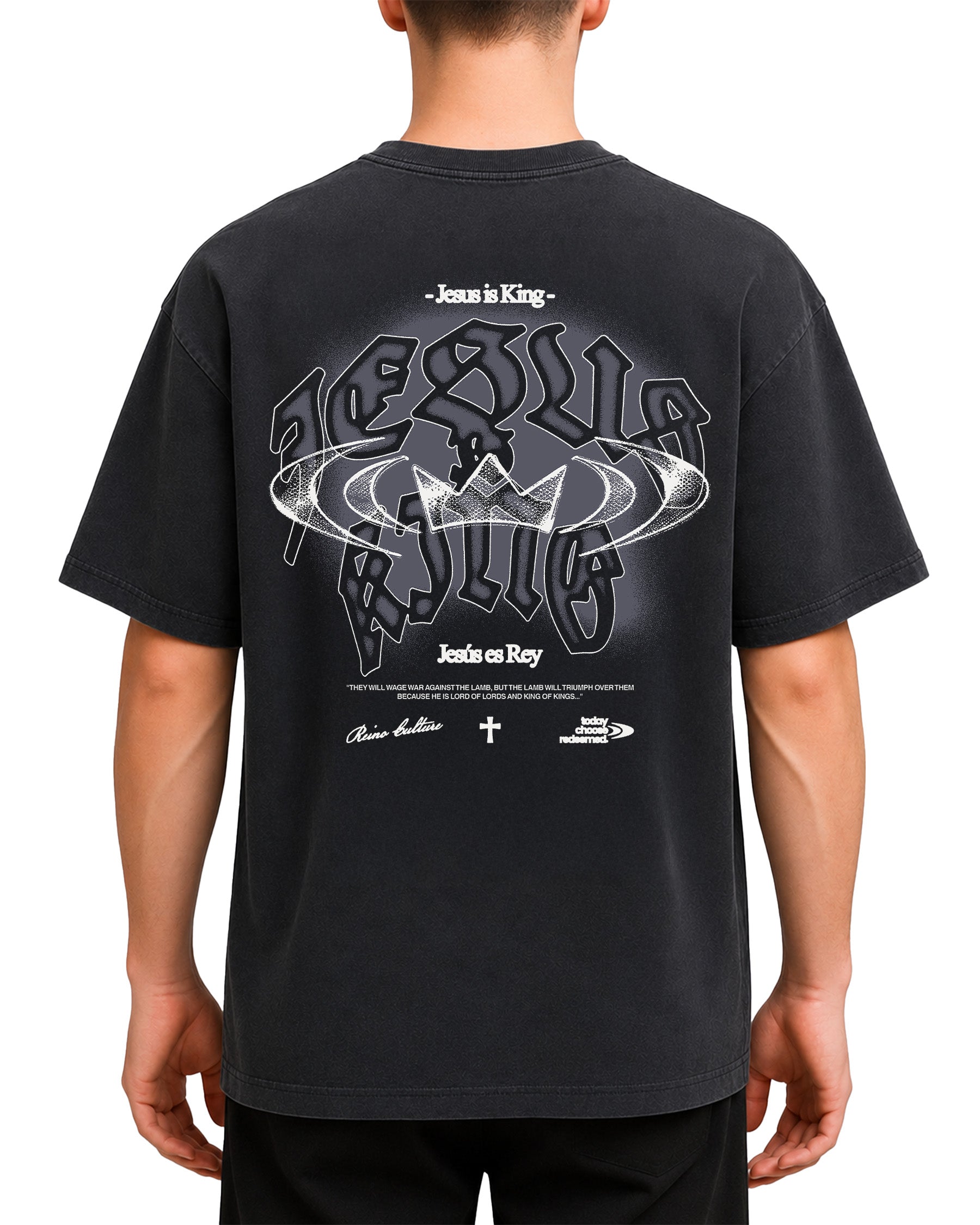 'Jesus is King' Vintage Washed Oversized T-Shirt