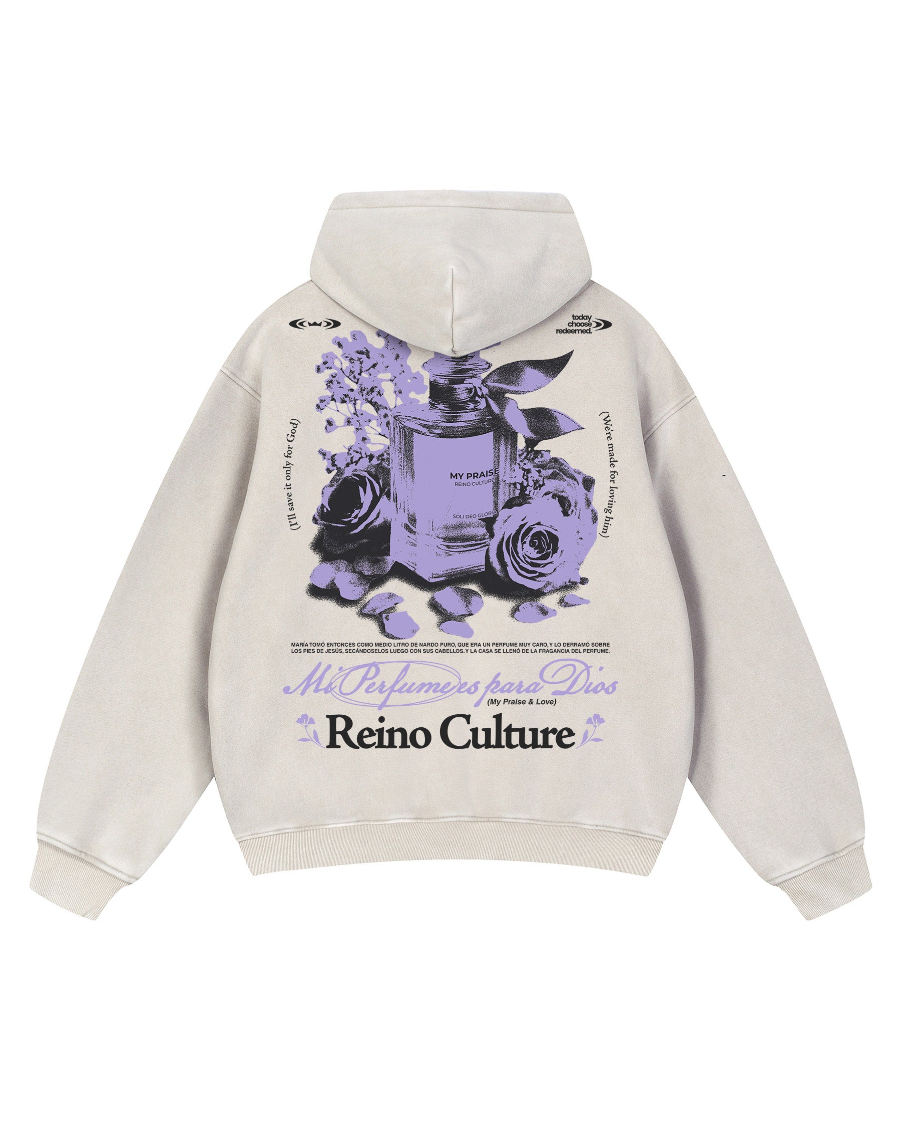 'My Perfume' Snow Wash Oversized Hoodie
