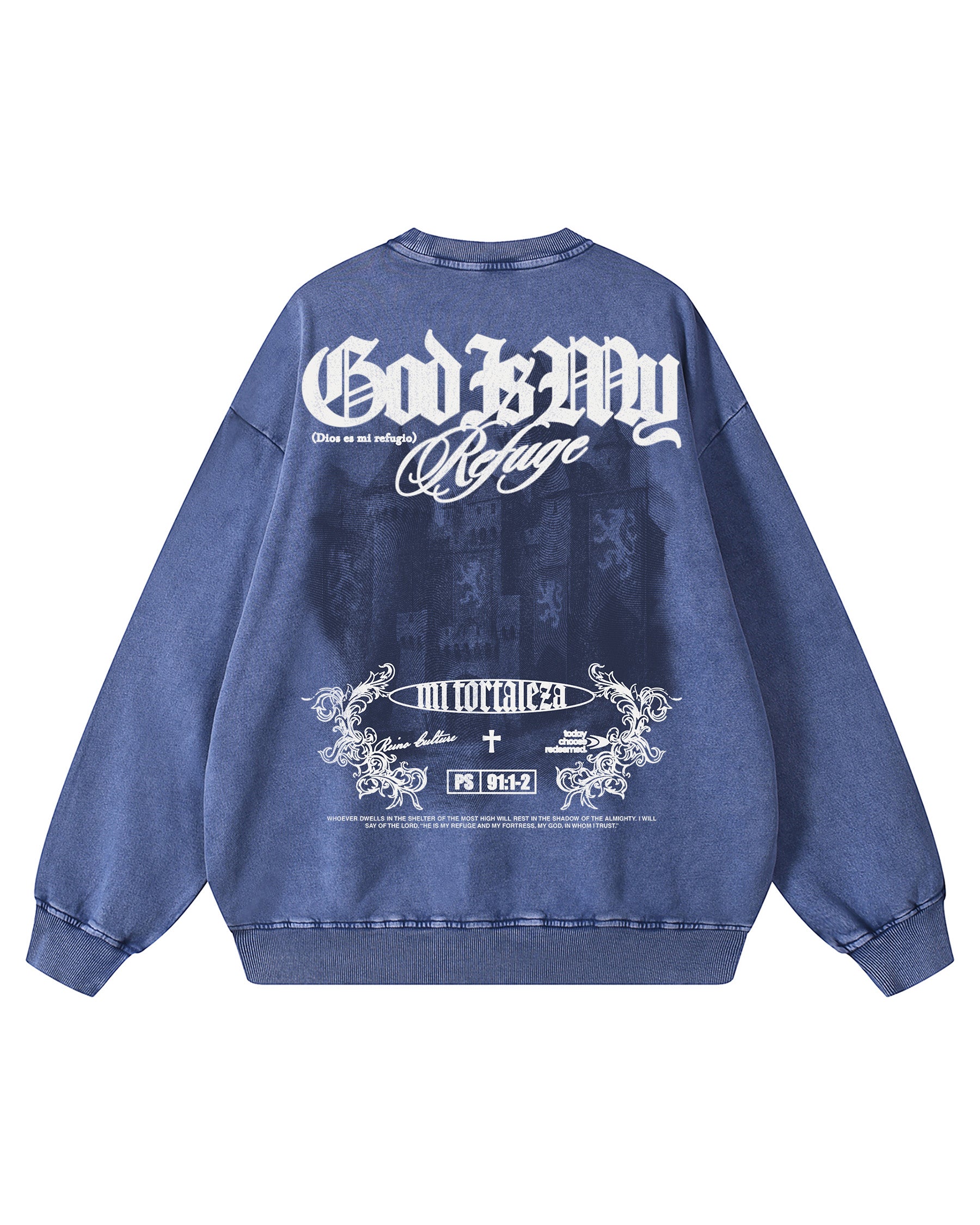 'My Refuge' Snow Washed Oversized Sweatshirt