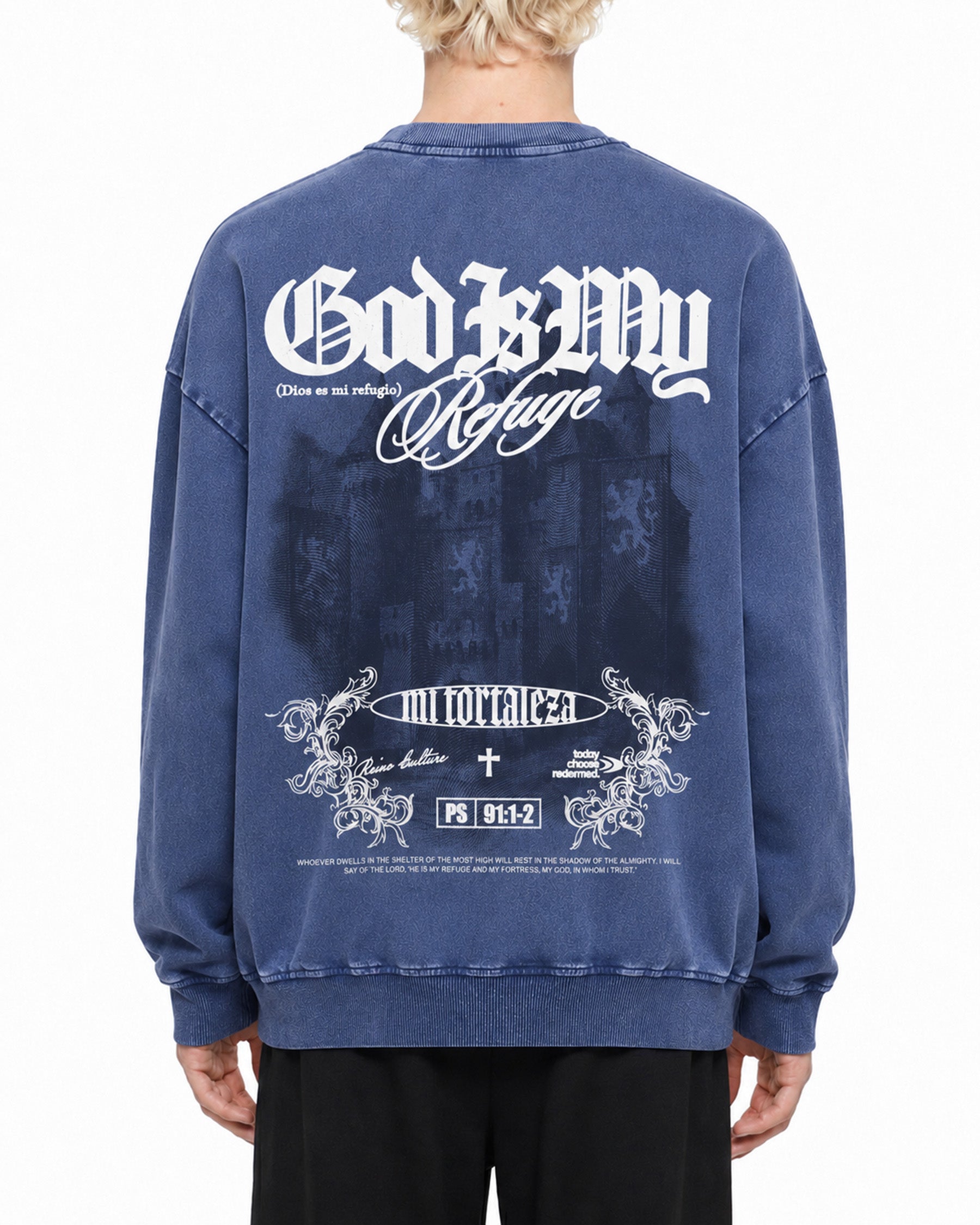 'My Refuge' Snow Washed Oversized Sweatshirt
