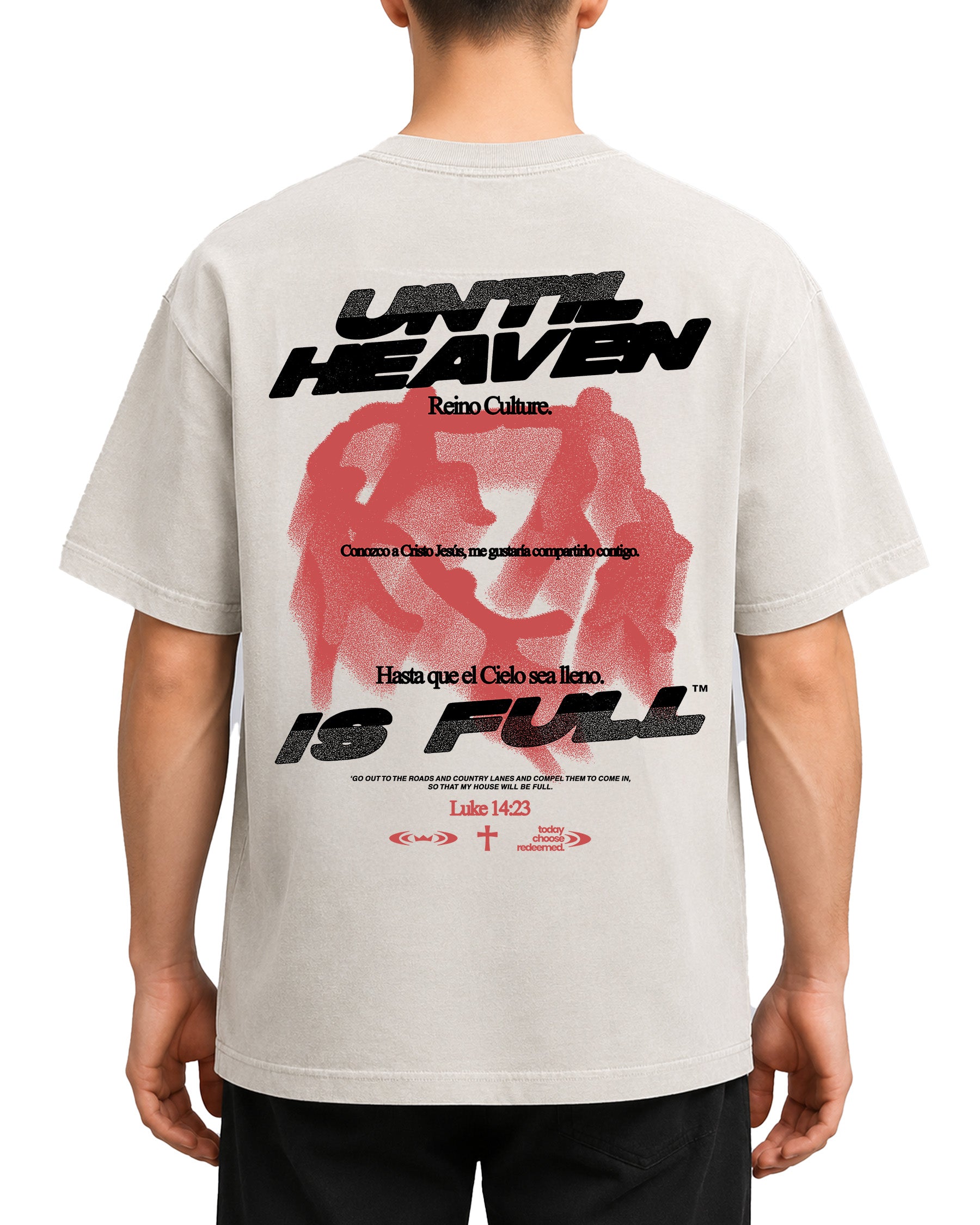 'Until Heaven Is Full' Vintage Washed Oversized T-Shirt
